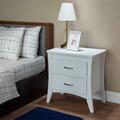 Homeroots 25 X 24 X 16 In. Particle Board, Mdf White Nightstand 286121